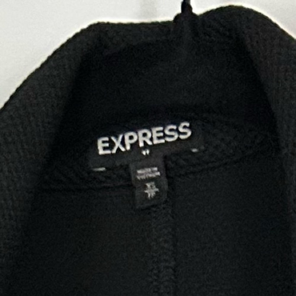 Express Cropped Black Moto Jacket - image 5